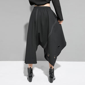 Irregular Cropped Harem Pants