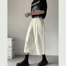 Load image into Gallery viewer, Summer Loose Wide Leg Cargo Cropped Pants
