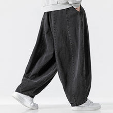 Load image into Gallery viewer, Japanese Retro Wide-leg Loose Denim Harem Pants
