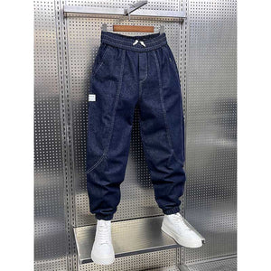 Winter Denim Harem Loose Fleece Pants