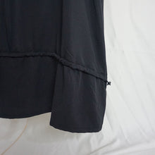 Load image into Gallery viewer, Black Simple Waist Drawstring Mid-length T-shirt
