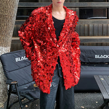 Load image into Gallery viewer, Sequined Reflective Stage Costume Sequins Blazer
