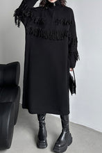 Load image into Gallery viewer, Fringed Knitted Sweater Dress
