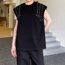 Load image into Gallery viewer, Metal Trim Sleeveless T-Shirt
