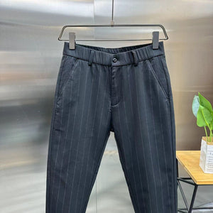 Vertical Striped Straight Casual Pants