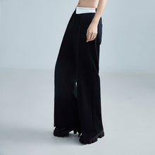 Load image into Gallery viewer, Elastic Waist Slit Wide Leg Casual Pants
