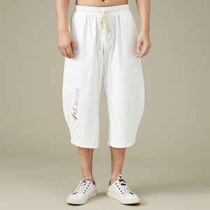 Thin Lantern Casual Cropped Trousers