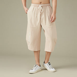 Thin Lantern Casual Cropped Trousers