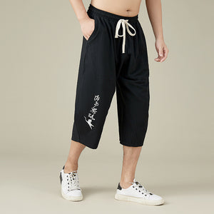 Thin Lantern Casual Cropped Trousers