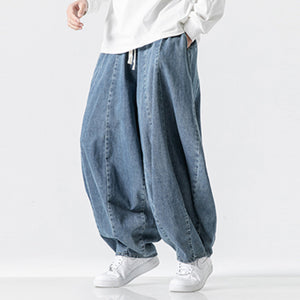 Japanese Retro Wide-leg Loose Denim Harem Pants