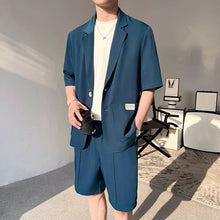 Load image into Gallery viewer, Short-Sleeved Ice Silk Casual Thin Short Suit
