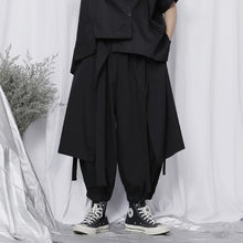 Load image into Gallery viewer, Black Oversized Loose Cropped Pants
