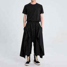 Load image into Gallery viewer, Black Irregular Casual Wide-leg Pants
