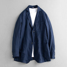 Load image into Gallery viewer, Japanese Linen Loose Casual Thin Suit Jacket
