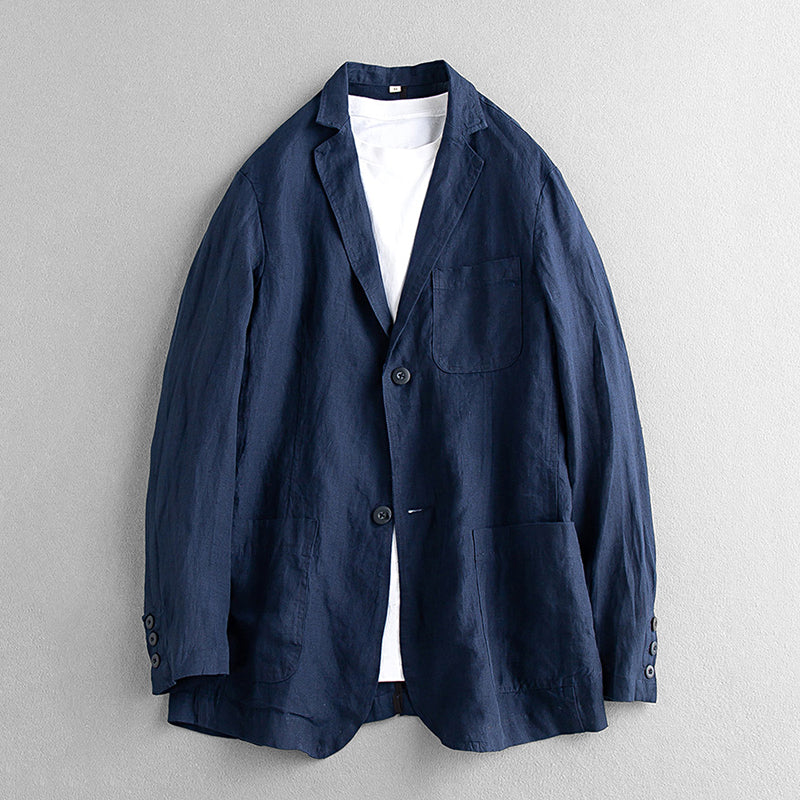 Japanese Linen Loose Casual Thin Suit Jacket