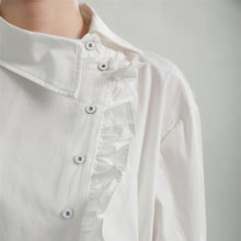 Load image into Gallery viewer, Ruffled Irregular Long Shirt
