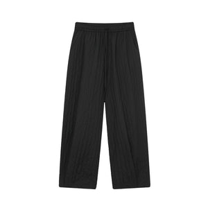 Winter Straight Wide Leg Elastic Waist Carrot Pants