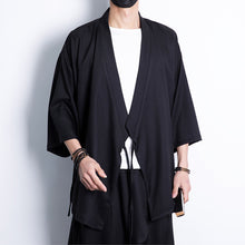 Load image into Gallery viewer, Three-quarter Sleeve Loose Tie Cardigan
