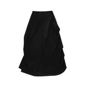 Black Drawstring Irregular Skirt