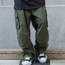 Load image into Gallery viewer, Solid Color Multi-Pocket Cargo Pants
