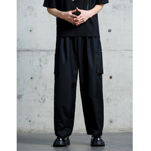 Multi-pocket Straight-leg Wide-leg Overalls