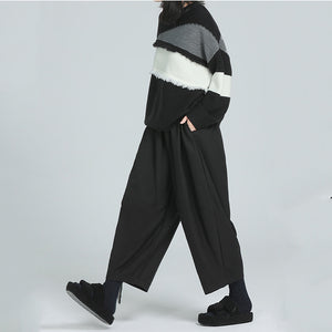 Loose High-waisted Casual Lantern Cropped Pants