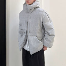 Load image into Gallery viewer, Air Layer Knitted Three-dimensional Cutting Hooded Down Jacket
