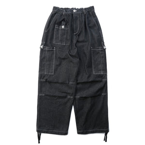 Loose Wide Leg Denim Cargo Casual Straight Leg Pants