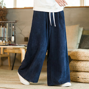 Thickened Corduroy Wide-leg Straight Pants