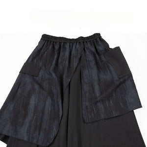 Layered Fake Two-piece Cropped Culottes