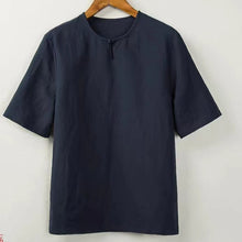 Load image into Gallery viewer, Loose Button Round Neck Top Half Sleeves Shirt
