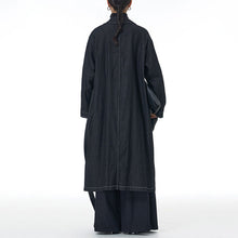 Load image into Gallery viewer, Oversized Loose Denim Long Trench Coat
