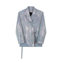 Load image into Gallery viewer, Sequined Lace-Up Stage Blazer
