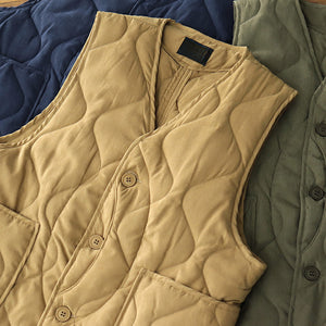 Winter Multi-Pocket Padded Vintage Vest