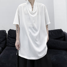 Load image into Gallery viewer, Piles Collar Solid Color T-shirt
