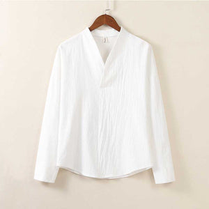 Casual Vintage Cotton and Linen Shirt