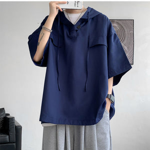 Hooded Loose Short-Sleeved T-shirt