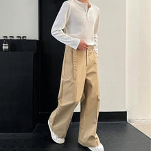 Load image into Gallery viewer, Straight Leg Belted Draped Suit Trousers
