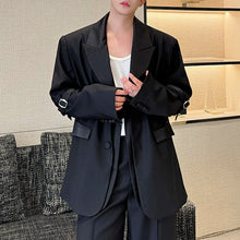 Load image into Gallery viewer, Retro Detachable Tie Sleeves Suit Wide-leg Trousers Two-piece Suit
