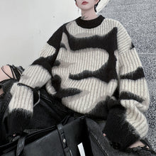 Load image into Gallery viewer, Striped Colorblock Plush Knit Sweater
