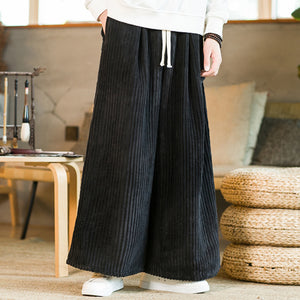 Thickened Corduroy Wide-leg Straight Pants