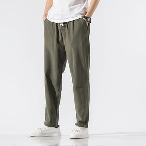 Cotton Linen Straight Casual Pants