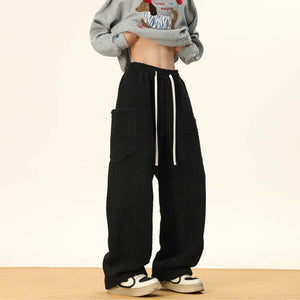 Polar Fleece Multi-pocket Thickened Sweatpants