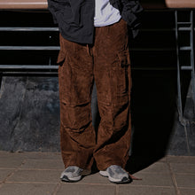 Load image into Gallery viewer, Retro Thickened Corduroy Pocket Pants
