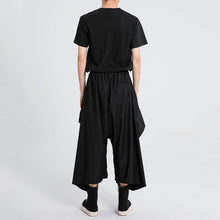 Load image into Gallery viewer, Black Irregular Casual Wide-leg Pants
