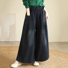 Load image into Gallery viewer, Button-down Casual Wide-leg Jeans
