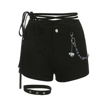 Load image into Gallery viewer, Leg Chain Belt High Waist Strap Shorts
