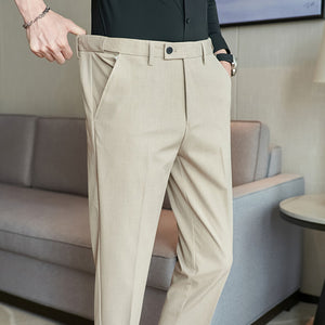 Invisible Elastic Waist Casual Trousers