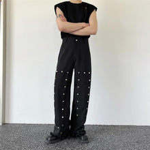 Load image into Gallery viewer, Metal Snap Button Wide-Leg Pants
