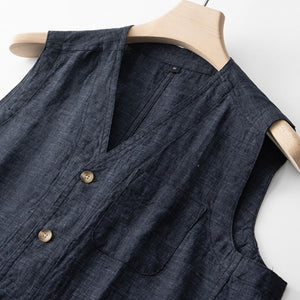 Loose Linen Vest